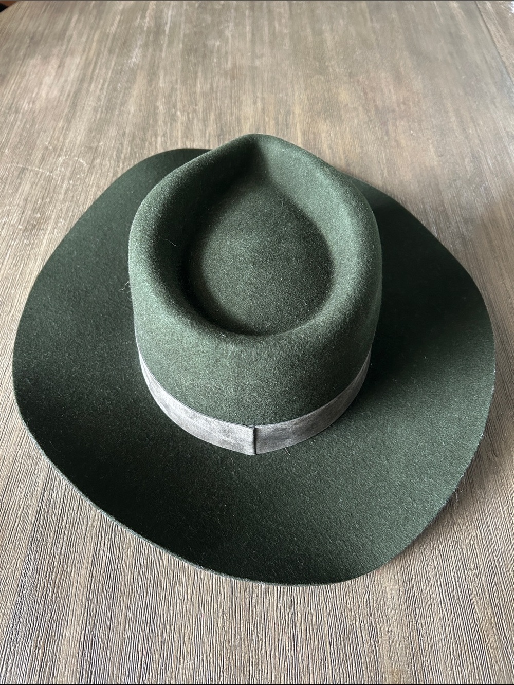 Lack Of Color Olive Green Wool Felt Wide-Brim Hat,Medium 57CM(M), Like New. - Picture 3 of 12